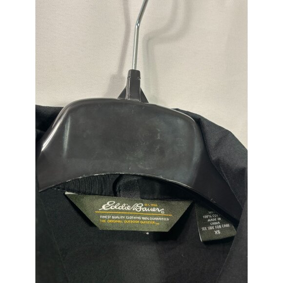 Eddie Bauer Womens Black Cargo Utility Jacket Snap Buttons Full Zip Size XS - Picture 7 of 7